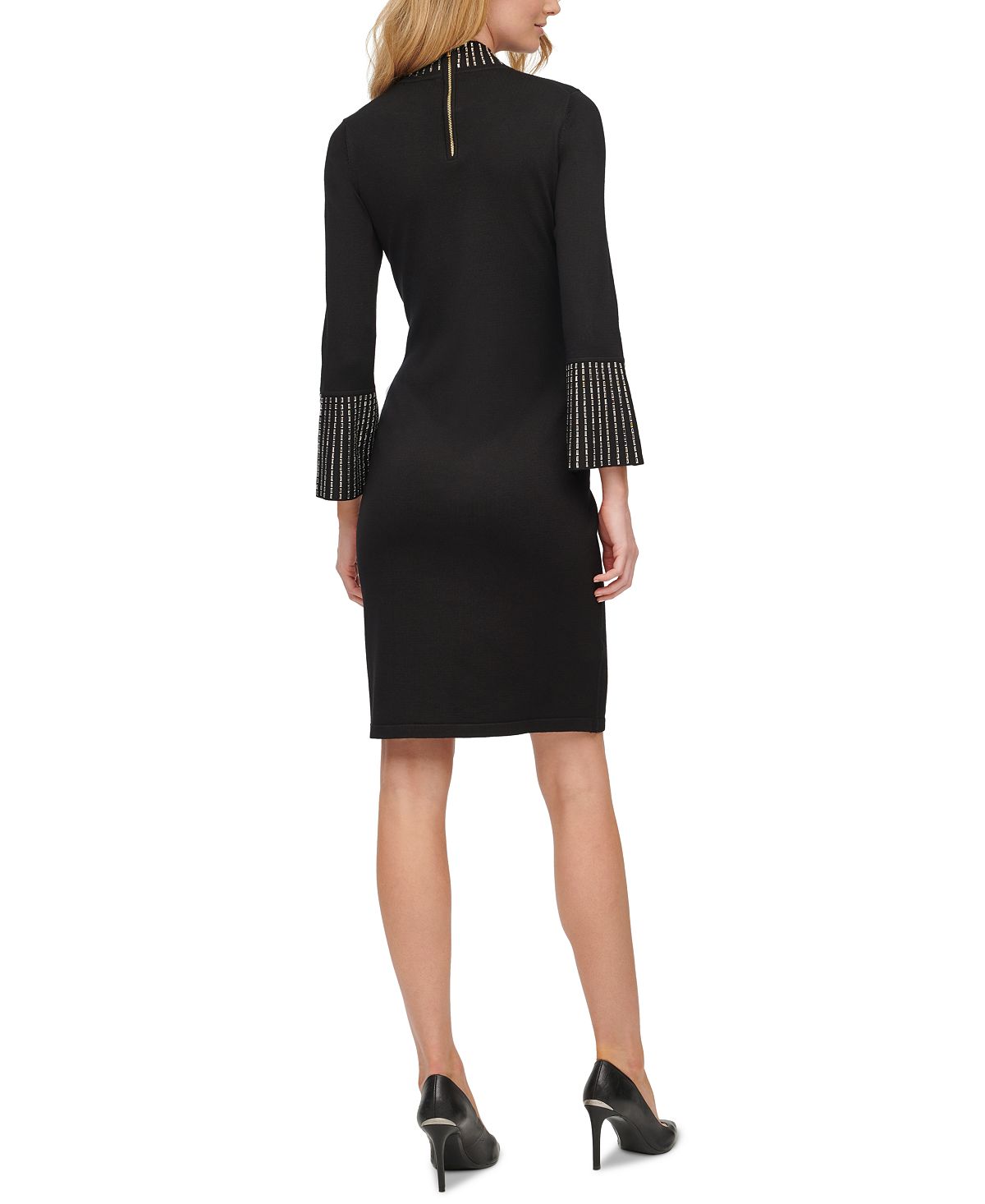 Calvin Klein Women's Bling Trim Dress Black Size Medium