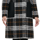 Calvin Klein Women's Plaid Walker Coat Black Size Large