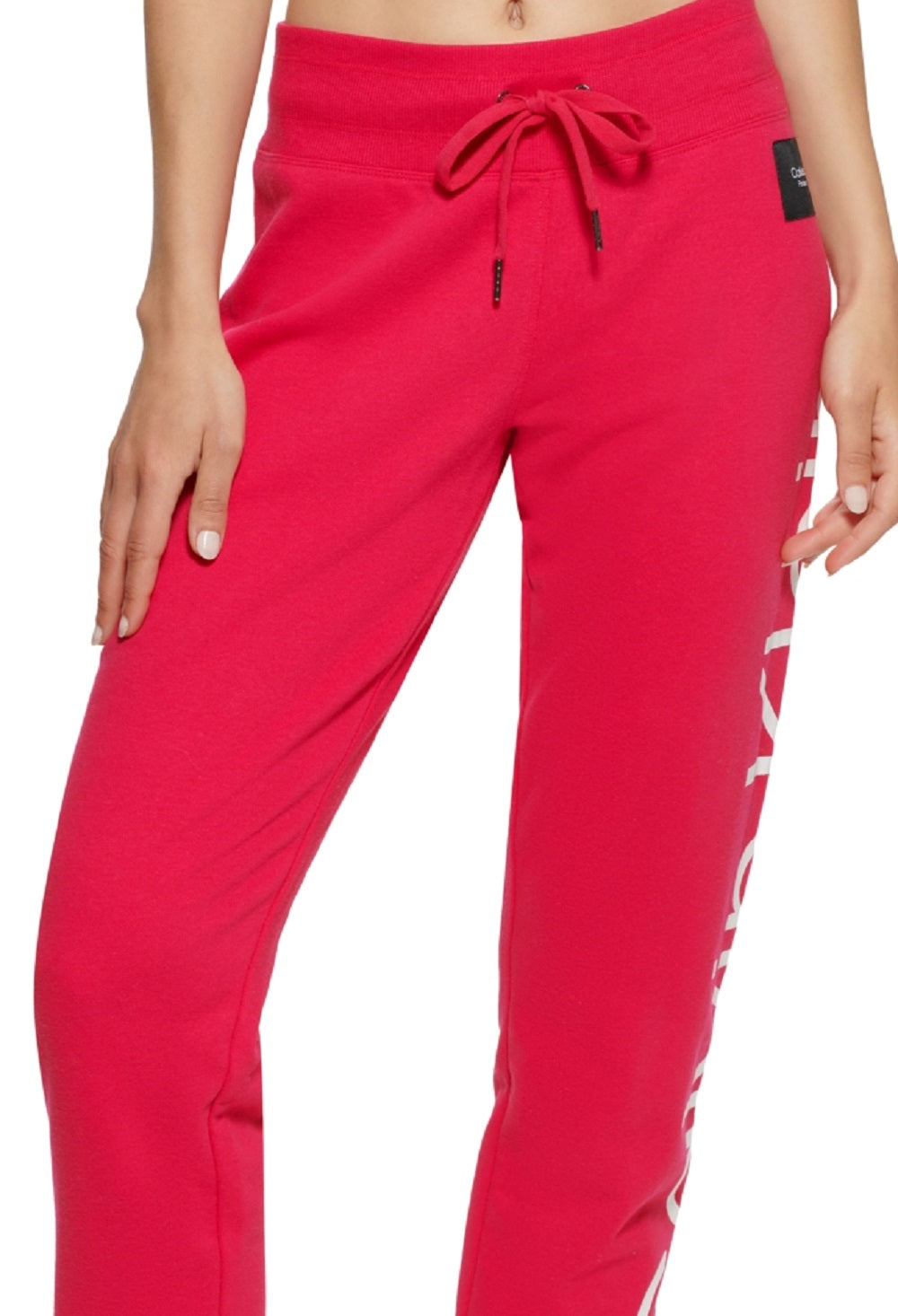 Calvin Klein Women's Jumbo Logo Jogger Pants Red Size Medium