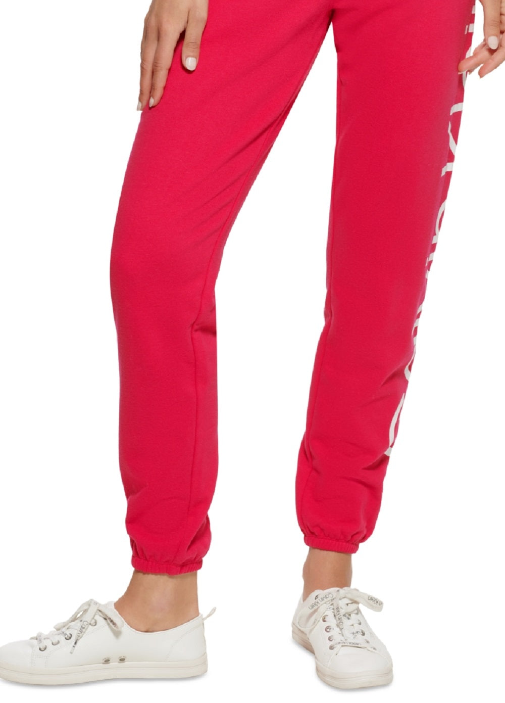Calvin Klein Women's Jumbo Logo Jogger Pants Red Size Medium
