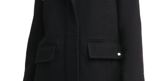 Calvin Klein Women's Faux Fur Trim Hooded Walker Coat Black Size Small