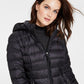 Charter Club Women's Packable Hooded Down Puffer Coat Black Size XX-Small