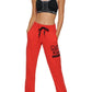 Calvin Klein Women's Flocked Split Logo Jogger Pants Red Size Large