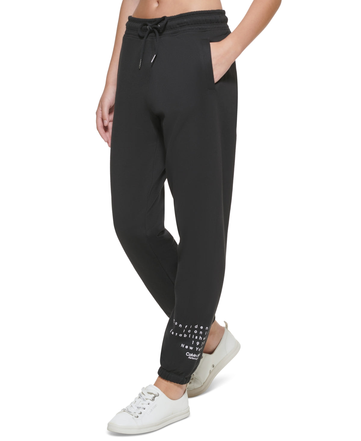 Calvin Klein Women's Performance Logo Joggers Black Size XX-Large