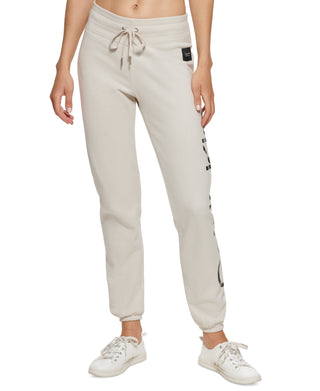 Calvin Klein Women's Jumbo Logo Jogger Pants Beige Size XL
