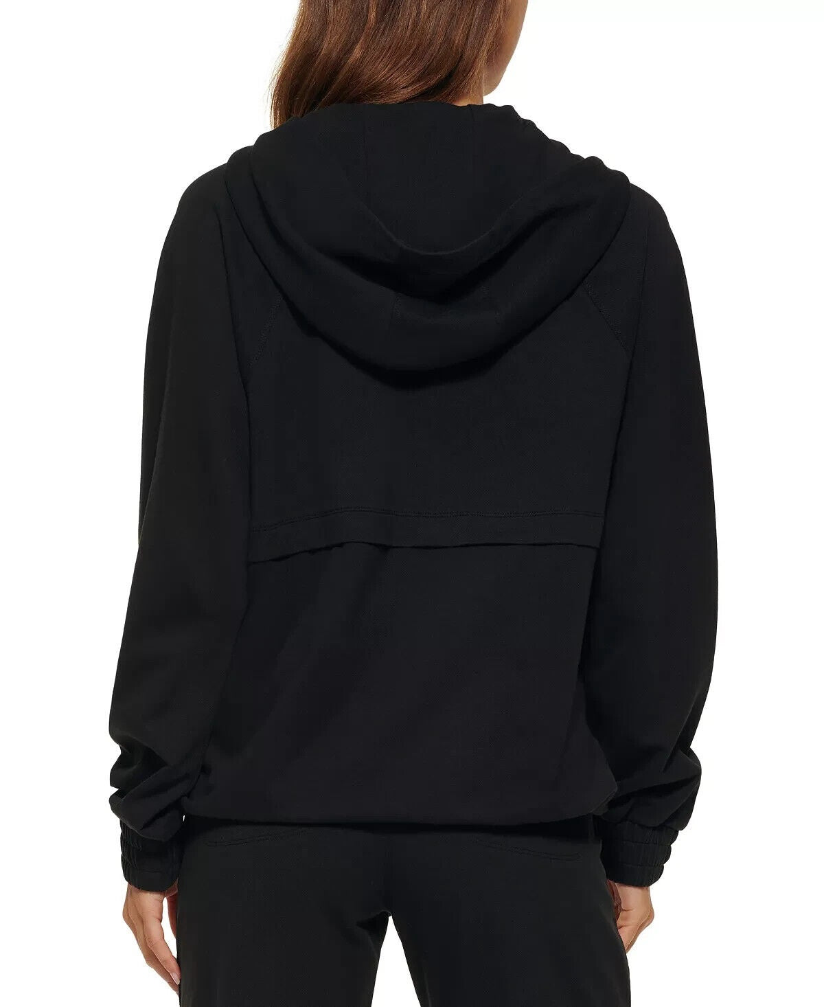 Calvin Klein Women's Garment Dyed 1/2 Zip Hoodie Black Size X-Large