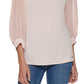 Calvin Klein Women's 3/4 Chiffon Sleeve Blouse Pink Size X-Large