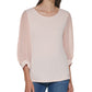 Calvin Klein Women's 3/4 Chiffon Sleeve Blouse Pink Size X-Large