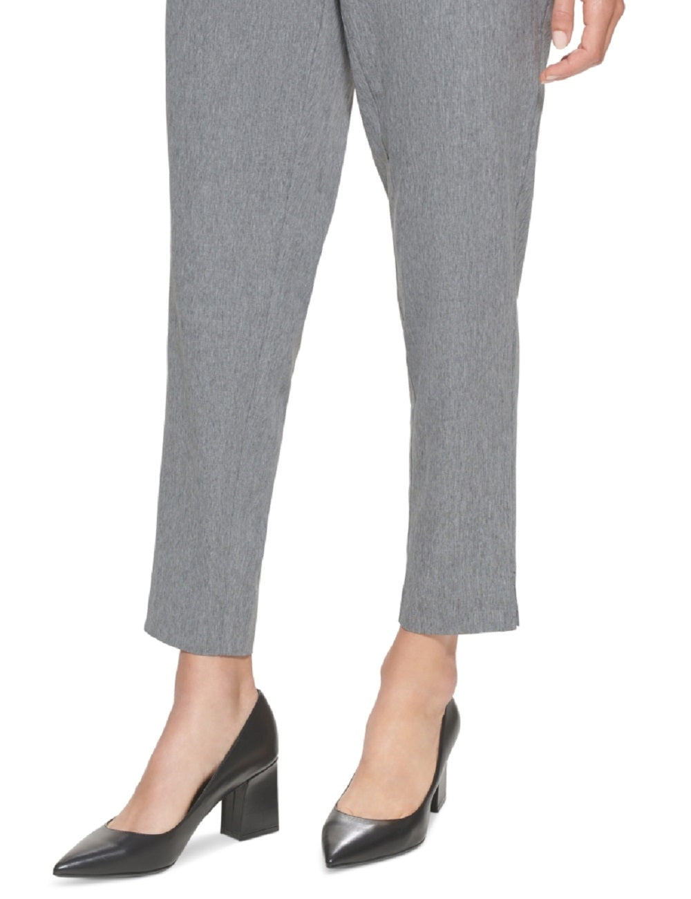 Calvin Klein Women's Elastic Back High Rise Dress Pants Gray Size Medium