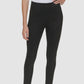 Calvin Klein Women's Stretch Fitted Faux Suede Front Pull On Style Straight Leg Pants Black Size X-Large