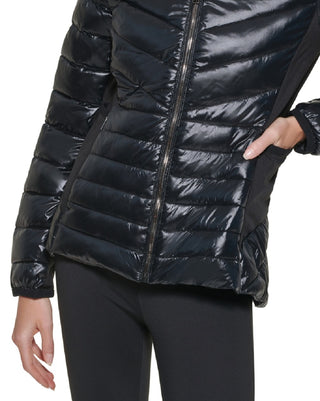 Calvin Klein Women's Hooded Puffer Coat Black Size Small
