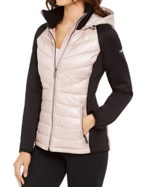 Calvin Klein Women's Hooded Side Panel Jacket Pink Size Medium