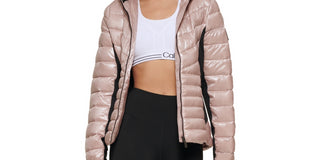 Calvin Klein Women's Hooded Side Panel Jacket Pink Size Medium