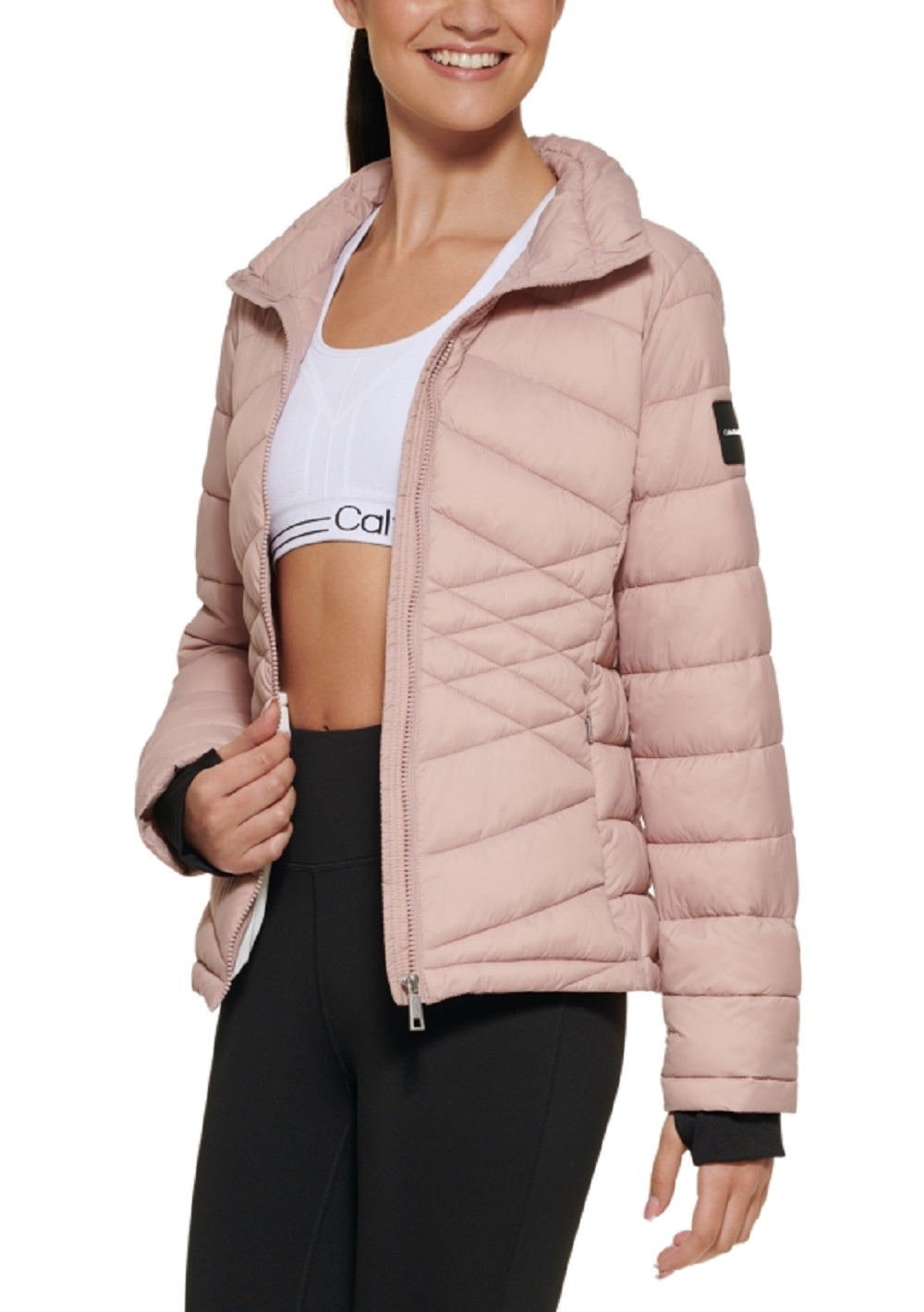 Calvin Klein Women's Puffer Jacket Pink Size X-Small