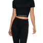 Calvin Klein Women's Minimal Logo Tape High Waisted Leggings Black Size Large
