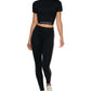 Calvin Klein Women's Minimal Logo Tape High Waisted Leggings Black Size Large