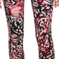 Calvin Klein Women's Performance Printed High Rise Leggings Red Size M