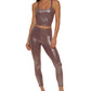 Calvin Klein Women's Printed Strappy Back Tank Top Brown Size Medium