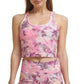 Calvin Klein Women's Printed Racerback Cropped Tank Top Purple Size S