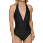 Tommy Hilfiger Women's Tummy Control One Piece Swimsuit Black Size 8