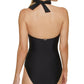 Tommy Hilfiger Women's Tummy Control One Piece Swimsuit Black Size 8