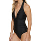Tommy Hilfiger Women's Tummy Control One Piece Swimsuit Black Size 8
