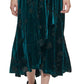 Calvin Klein Women's Floral Print Velvet Dress Green Size 8P