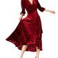 Calvin Klein Women's Burnout Velvet Maxi Dress Red Size 10