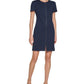 Calvin Klein Women's Zip Front A Line Dress Blue Size 2