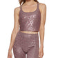Calvin Klein Women's Printed Strappy Back Tank Top Brown Size X-Large