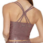 Calvin Klein Women's Printed Strappy Back Tank Top Brown Size X-Large