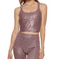 Calvin Klein Women's Printed Strappy Back Tank Top Brown Size Large