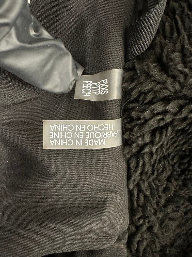 Calvin Klein Women's Petite Fleece-Lined Hooded Anorak Raincoat Black Size Petite XXS