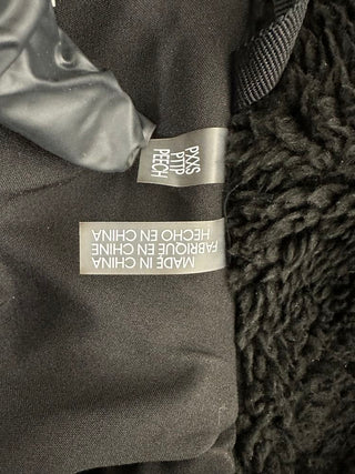 Calvin Klein Women's Petite Fleece-Lined Hooded Anorak Raincoat Black Size Petite XXS