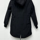 Calvin Klein Women's Petite Fleece-Lined Hooded Anorak Raincoat Black Size Petite XXS