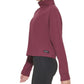 Calvin Klein Women's Ribbed Turtleneck Crop Pullover Sweater Purple Size XL