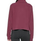 Calvin Klein Women's Ribbed Turtleneck Crop Pullover Sweater Purple Size XL