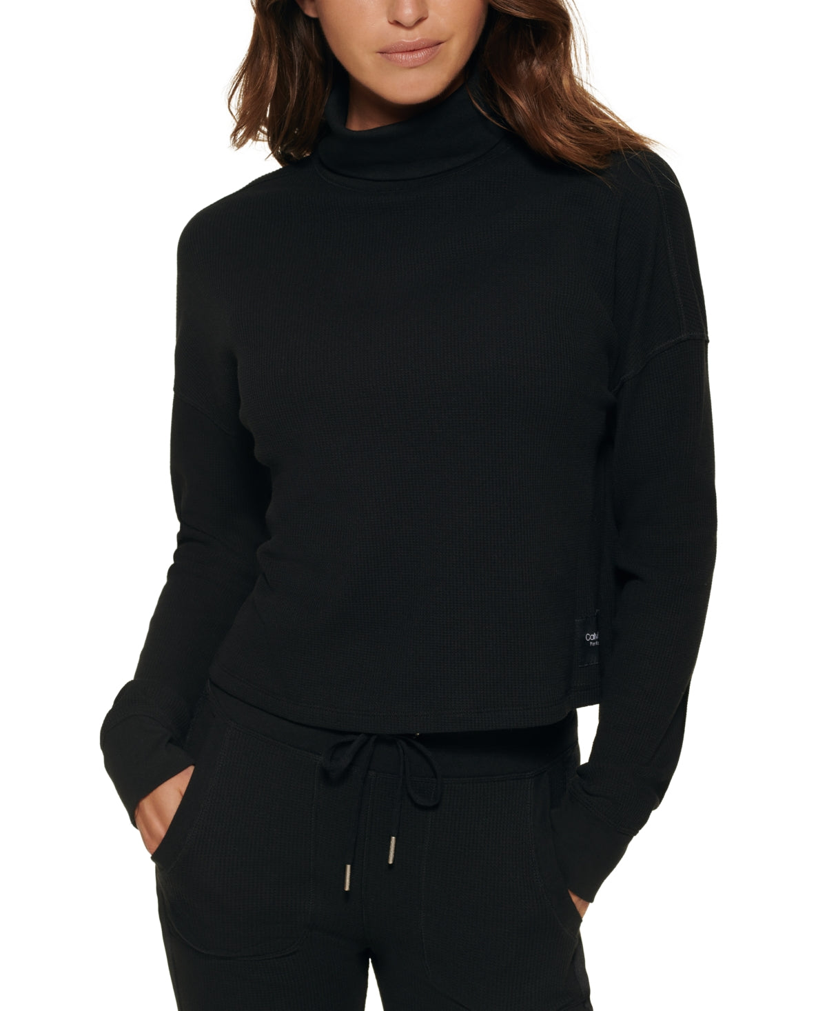 Calvin Klein Women's Long Sleeve Turtleneck Black Size Medium