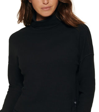 Calvin Klein Women's Long Sleeve Turtleneck Black Size X-Small