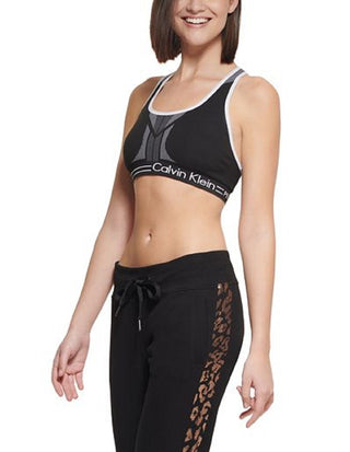 Calvin Klein Women's Animal Print Joggers Black Size Medium