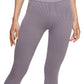Calvin Klein Women's Active Ribbed 7/8 Length Leggings Purple Size Medium