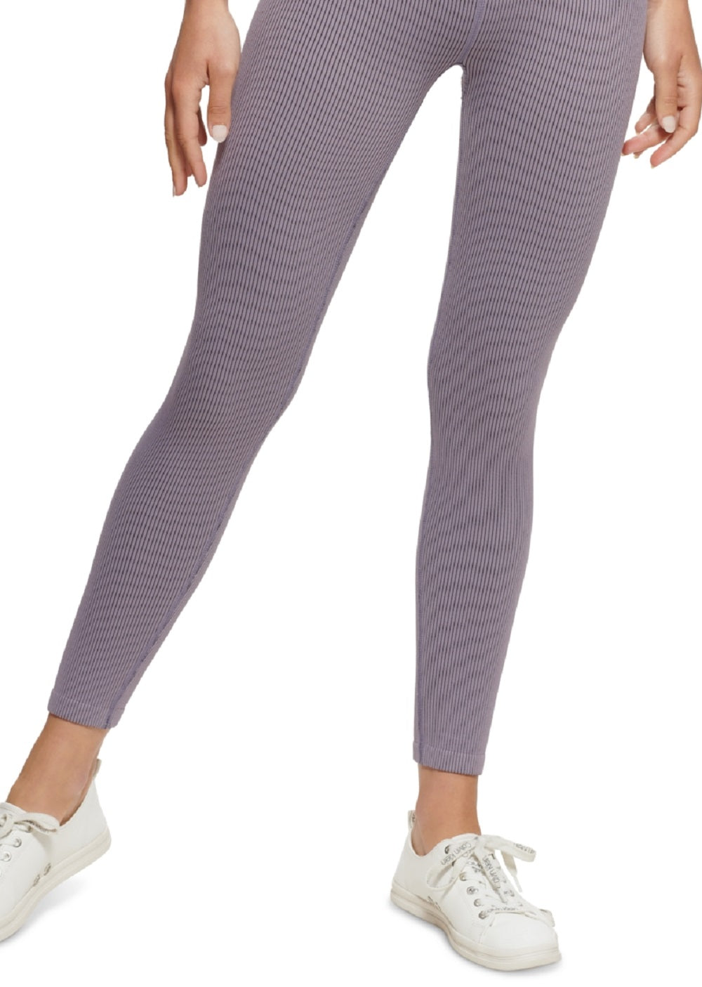 Calvin Klein Women's Active Ribbed 7/8 Length Leggings Purple Size Medium