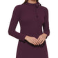 Calvin Klein Women's Stretch Zippered Darted Self Tie Neck Bow Scuba Crepe Long Sleeve Mock Neck Short Evening Body Con Dress Purple 12Petite