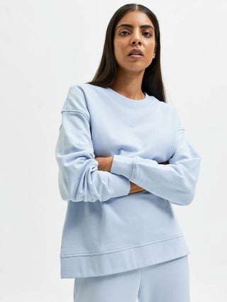 Calvin Klein Women's Fleece Sweatshirt Blue Size Large