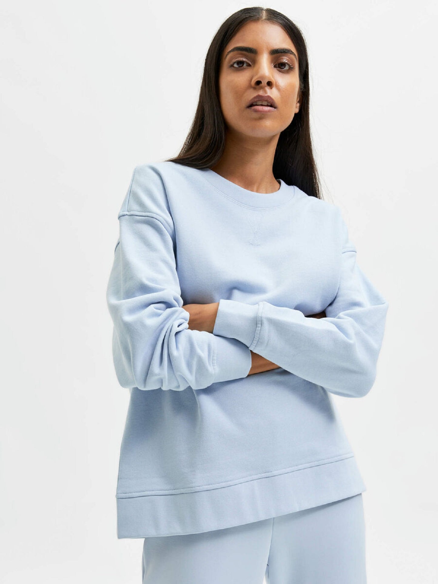 Calvin Klein Women's Fleece Sweatshirt Blue Size Small