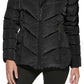 Calvin Klein Women's Faux Fur Trim Hooded Puffer Coat Black Size Small