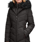 Calvin Klein Women's Faux Fur Trim Hooded Puffer Coat Black Size X-Large