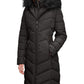 Calvin Klein Women's Faux Fur Trim Hooded Puffer Coat Black Size X-Large