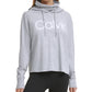 Calvin Klein Women's Face Cover Logo Hoodie Grey Size Medium