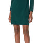 Calvin Klein Women's Long Sleeve Dress with Tie Neck Detail Green Size 10